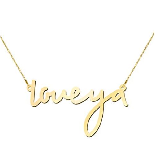 Small Classic Name Necklace in 18k Gold Plated