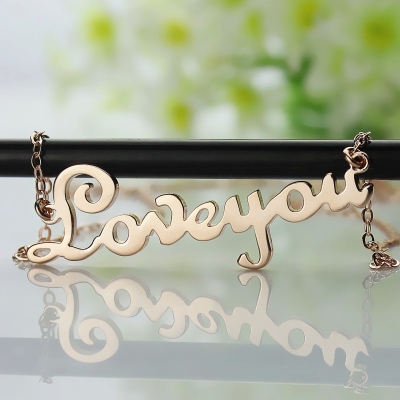 Rose Gold Plated Name Necklace