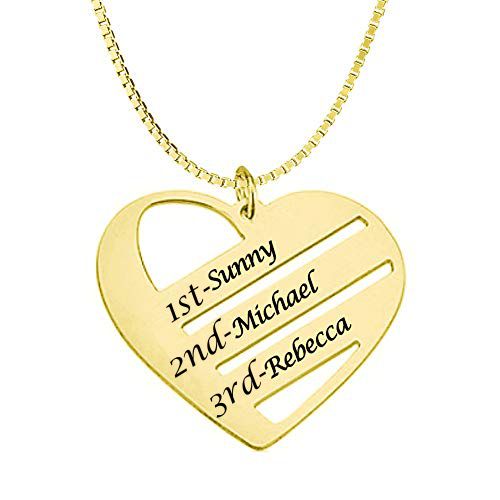 Classic Mothers Heart Necklace 18k Gold Plated