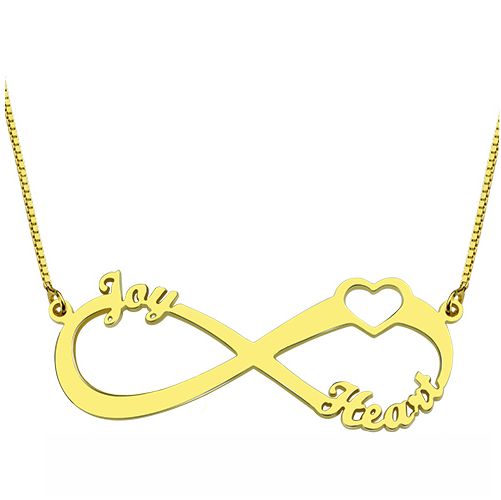 Infinity 3 Names 18K Gold Plated