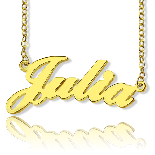 Personalized Classic Name Necklace - 18k Gold Plated