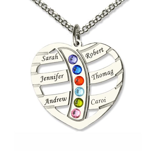 Mom's Necklace With Children Names